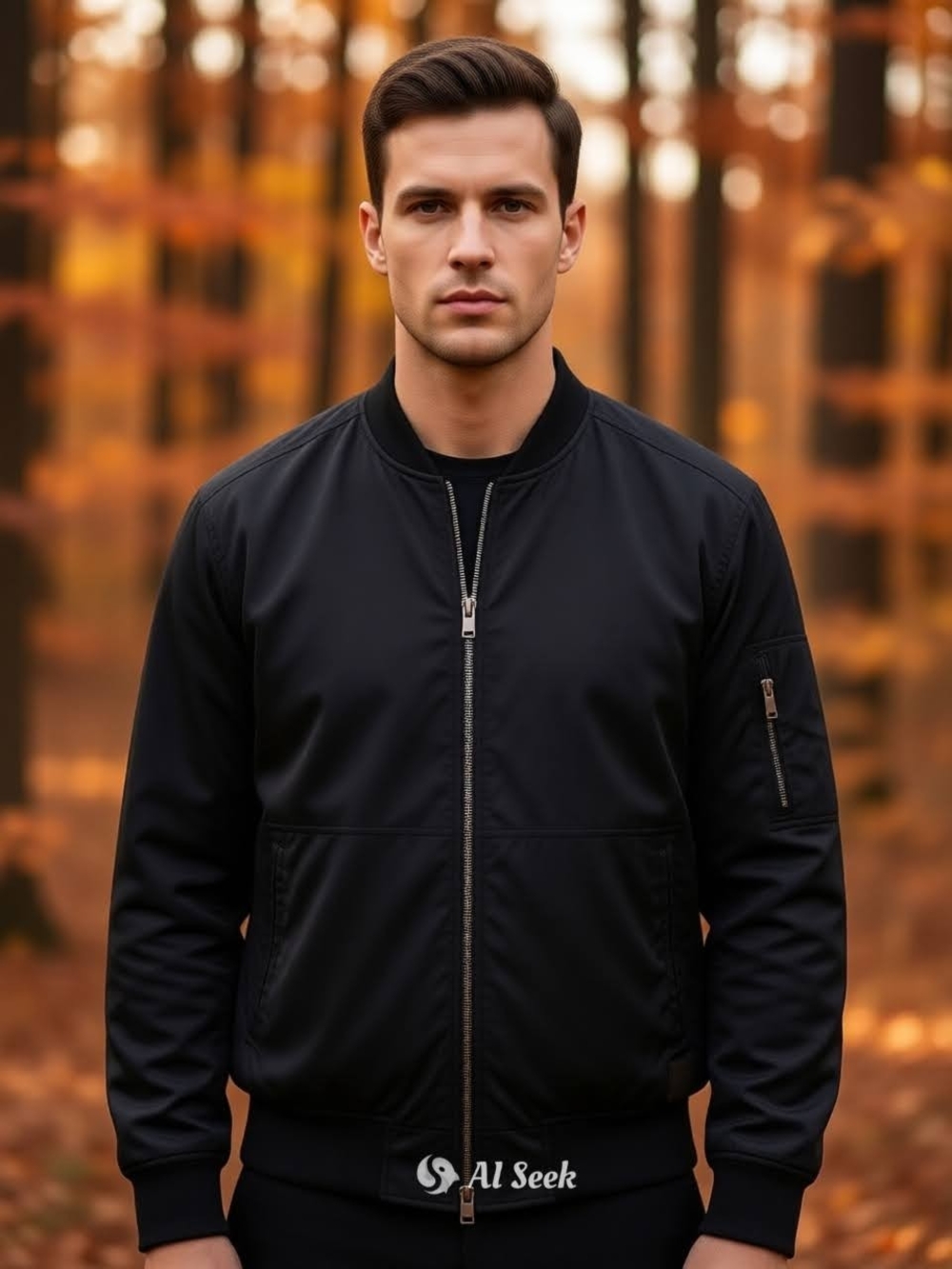 Lucky Brand Men's Bomber Jacket-Navy-Size XL